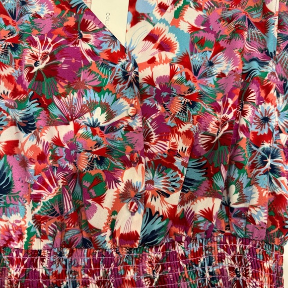 Collective Concepts Nordstrom Floral Tropical Flutter Short Sleeve Dress - Picture 7 of 9